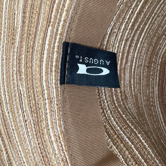 August brown and tan woven sun hat Preowned - Picture 6 of 6